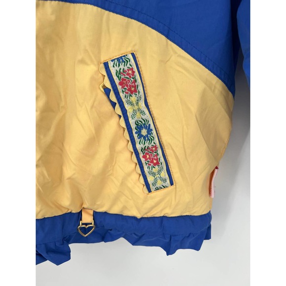 Obermeyer I grow Girls size 7 blue and yellow with floral design coat - Picture 3 of 8
